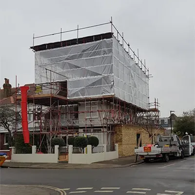 covered scaffolding
