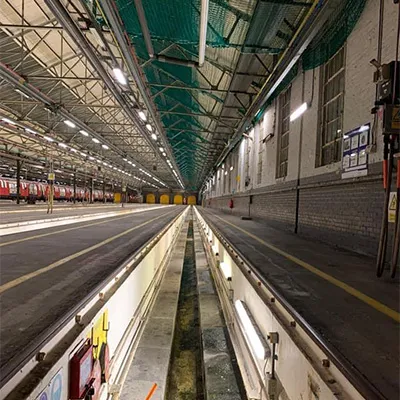 train station scaffolding inside