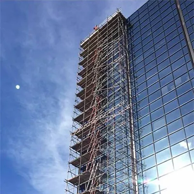 high rise with scaffolding